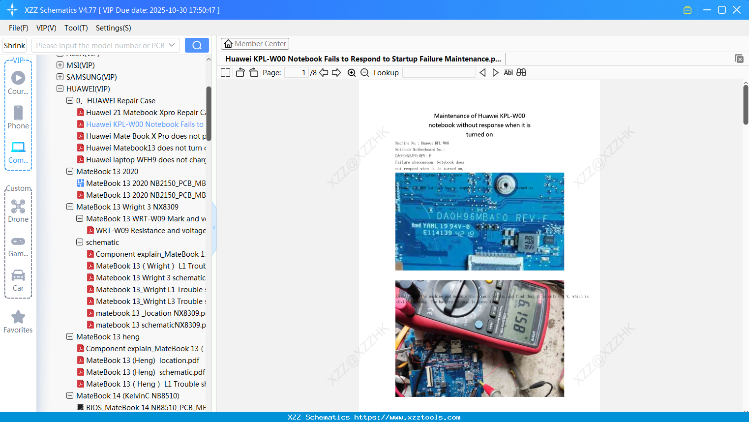 Laptop Huawei KPL-W00 Notebook Fails To Respond To Startup Failure Maintenance